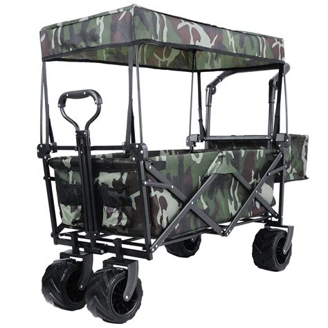 Buy Push And Pull Collapsible Utility Wagon Heavy Duty Folding