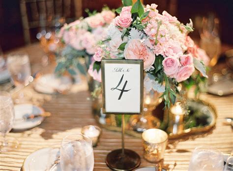 Spring Wedding Centerpiece Elegant Table Numbers