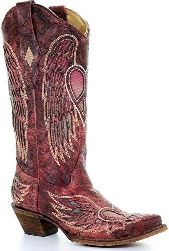 Amazing Offer On Corral Womens Wings Heart Inlay Boot Snip Toe A3409