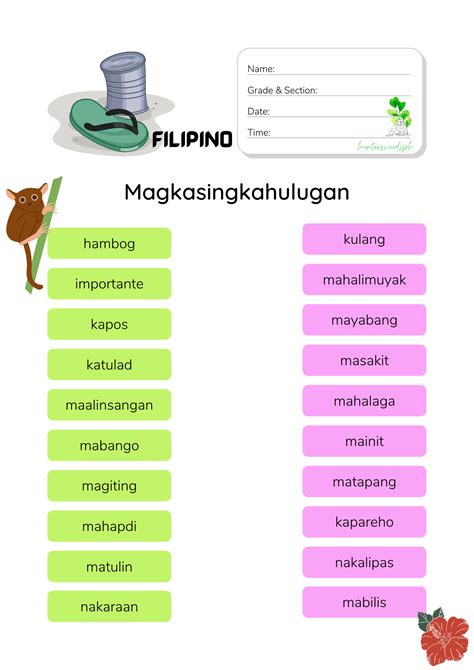 Magkasingkahulugan At Magkasalungat 100 Examples And Worksheets