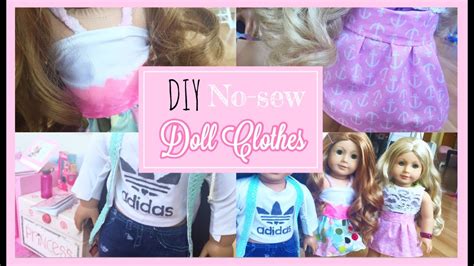 Many of us would love to make fun crafts for our children or as gifts, but must require sewing. DIY No-Sew American Girl Doll Clothes! - YouTube