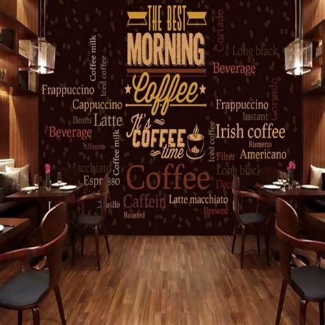 Find cafe pictures and cafe photos on desktop nexus. Custom photo wallpaper Custom Retro Coffee English Text ...
