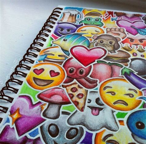 Emoji drawing | Bunte zeichnungen Du holst deine schachtel buntstifte und einen spitzer.