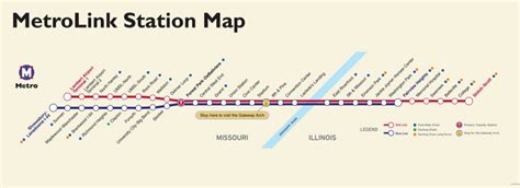 Metrolink Mapa Del Metro De San Louis Estados Unidos Metro Map