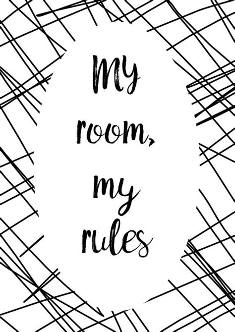 My Room My Rules Printable Poster Teen Art Teen Boy T Decor
