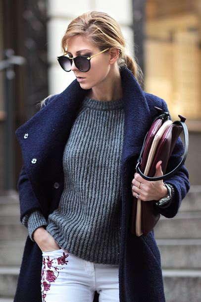 Sirma Markova Coat Sweater Jeans Bag Sunglasses Jewels Shoes