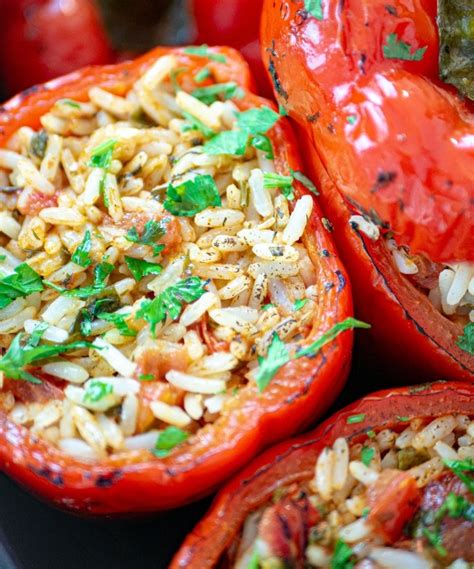 Stuffed Bell Peppers With Rice [vegan] One Green Planet