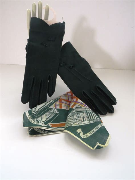 1950s Forest Green Gloves By Stetson Size 7 Top Stitching Etsy