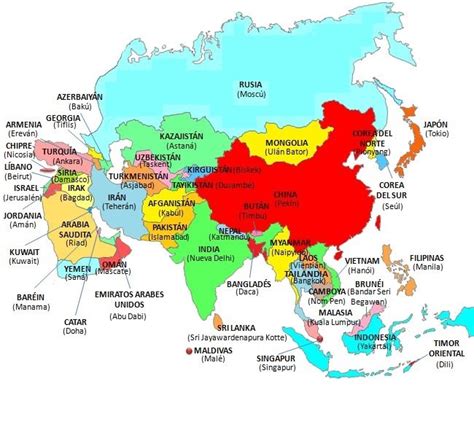 Top Mejores Mapa Politico Asia Paises Y Capitales En Images My Xxx