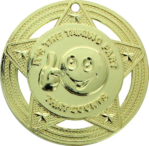 Participation Medal By Infinity Stars Gold 50mm 2