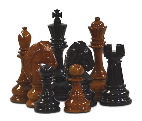 Giant Chess Set Wood 8 Inches Tall Hand Carved Teak Megachess