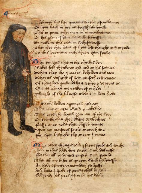 Portraits Of Geoffrey Chaucer Manuscript Illumination Paintings