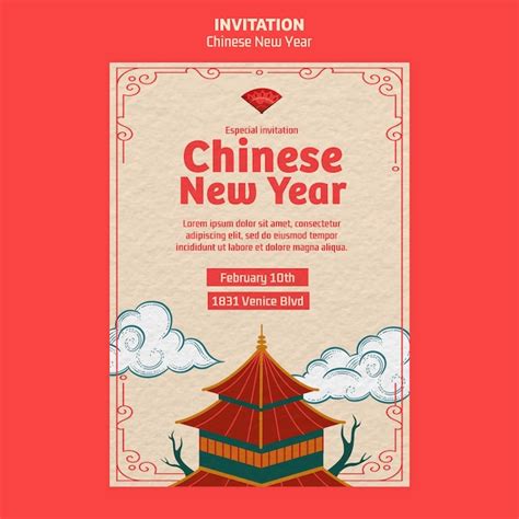 Free Psd Chinese New Year Template Design