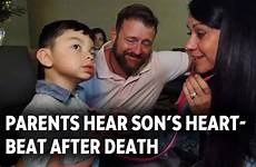 hears son after