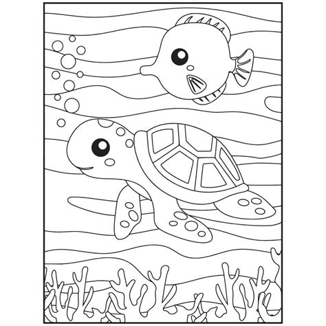 Dibujos De Animales Del Mar Para Colorear Para Niños 6513402 Vector En