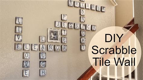 Diy Scrabble Tile Gallery Wall Less Than 30 Farmhouse Project Youtube