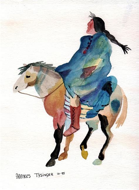 Native American On Horse Painting