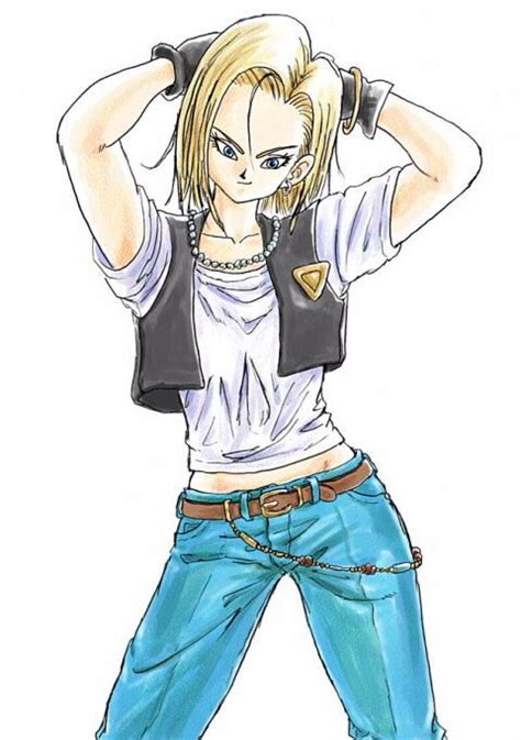 Dragon Ball Z Fan Art Cell Saga Android 18 Showing Off Dragon Ball