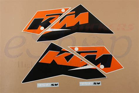 Ktm 950 Sm 2007 2008 Black Orange Set Eshop Stickers