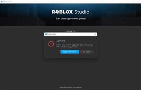 Fix Roblox Studio Login Failed An Error Occurred While Logging Into