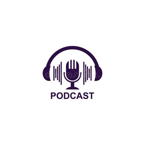 Podcast Logo Vector Icon Illustration Stock Vector Illustration Of