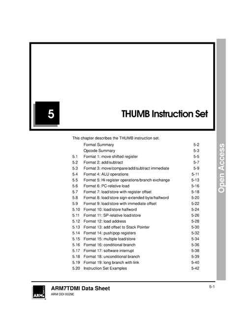 Arm7 Tdmi Manual Pt3 Info Arm7tdmi Data Sheet Open Access Thumb