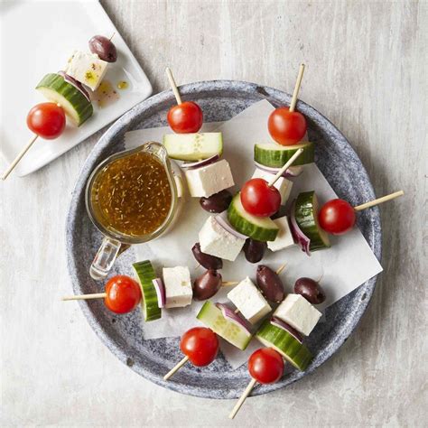 Turn Classic Greek Salad Into Finger Food Appetizers On A Stick The