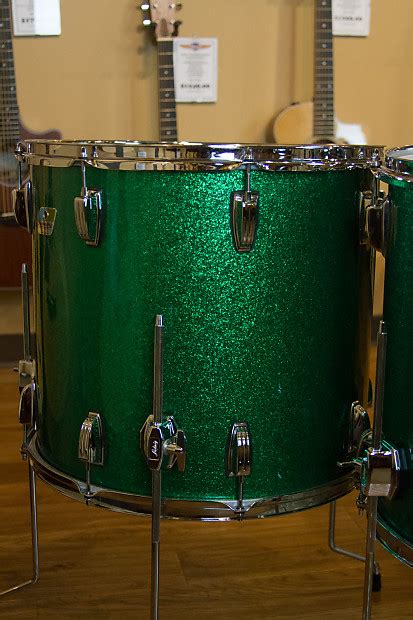 Ludwig Classic Maple Green Sparkle John Bonham Drum Set Reverb