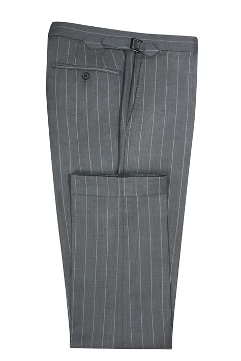 The Winton Grey Pinstripe Wool Suit Mens Custom Suit Institchu