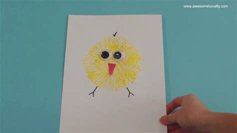 Fork Paint Chick Craft For Easter Easy Painting For Kids Youtube