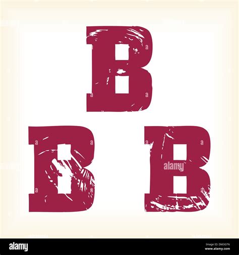 grunge vector b letter vector type alphabet slab serif font stock vector image and art alamy