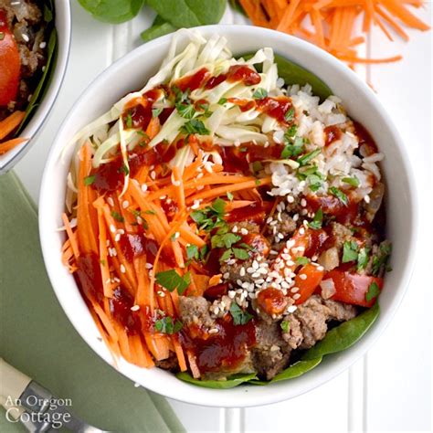 Sriracha Beef And Vegetable Rice Bowls Easy Weeknight