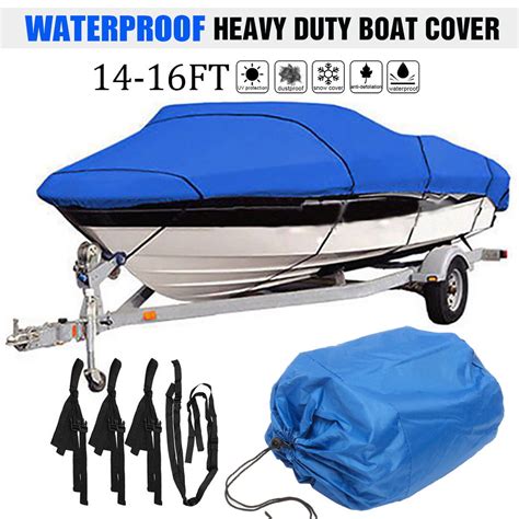 14 16ft 17 19ft 20 22ft Fish Ski Boat Cover Waterproof Heavy Duty