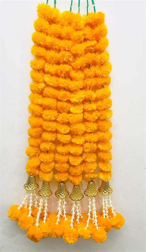 Buy Sphinx Artificial Marigold Fluffy Flowers With Bell And Tuberoses