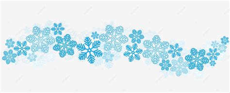 Snowflake Border Vector Hd Images Blue Snowflakes Border On White