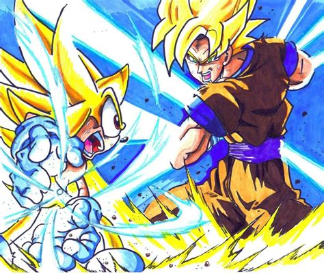 Supersonic warriors is a fighting video game based on the popular anime series dragon ball z. Super Sonic vs. SSJ Goku | Sonic the Hedgehog | Know Your Meme