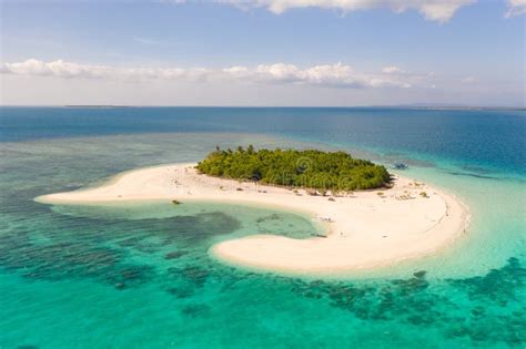 Patawan Island Small Tropical Island With White Sandy Beach Stock