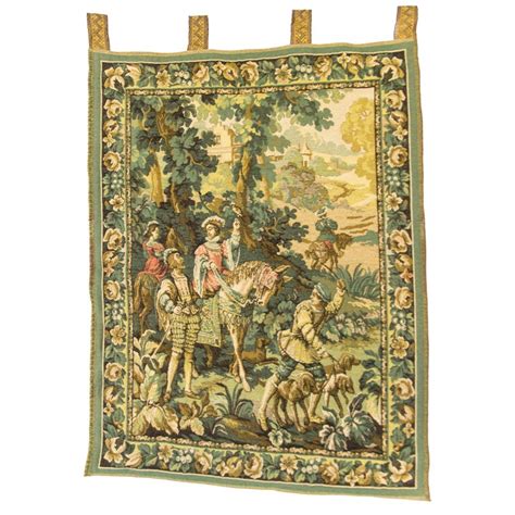 How to hang a wall tapestry. Tapestry Wall Hanging Decor Hunting Scene For Sale at 1stdibs