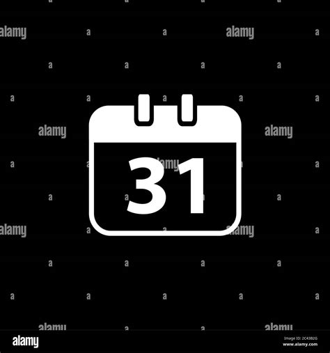 Calendar Icon On Black Background Black Flat Style Vector Illustration