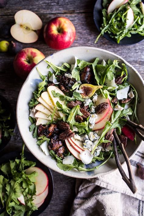 Baby romaine greens, honey crisp apples, smoky bacon, candied pecans, gorgonzola crumbles, dried cranberries, and red onion pack this salad with bold flavor! Bacon Wrapped Fig and Honeycrisp Apple Salad with Salted ...