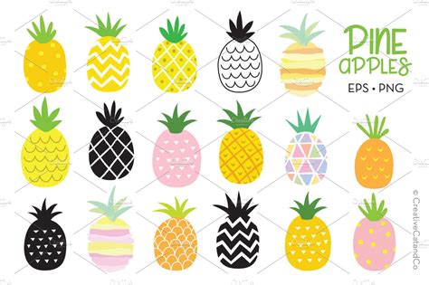 Pineapple Vector Eps Png Clip Art Pre Designed Photoshop