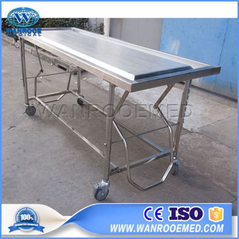 Ga Funeral Embalming Autopsy Corpse Dissecting Mortuary Table With Drainage China Mortuary