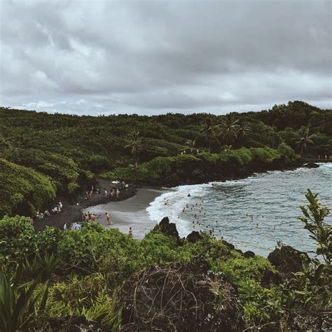 Hours may change under current circumstances hana black sand Beach Hawaii | Hawaii beach photos, Hawaii ...