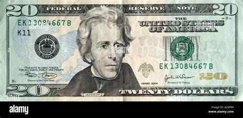 United States U S Twenty Dollar Bill Stock Photo Alamy