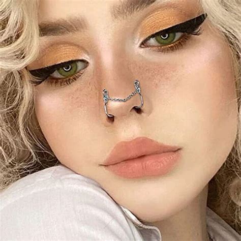 Koupit Online Stainless Steel Women Septum Rings Fake Piercing Nose