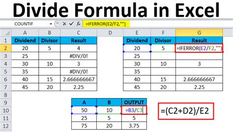 Excel Formula For Division Divide And Conquer Your Data Unlock Your
