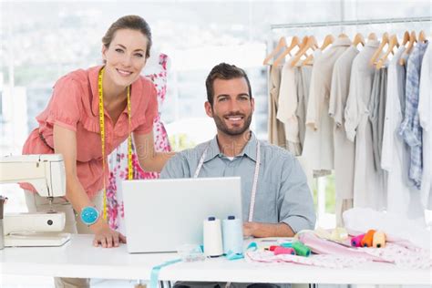 Fashion Designers At Work In Bright Studio Stock Image Image Of Young