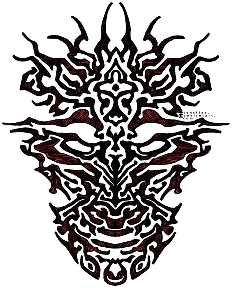 sith zabrak face tattoo by TenSkies on DeviantArt png image