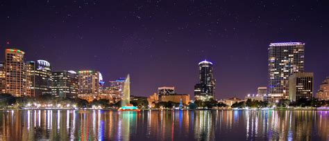 Orlando Skyline From Lake Eola Florida Traveler