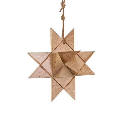 Extra Large Wooden Moravian Star Christmas Ornament Maple Maker Muse